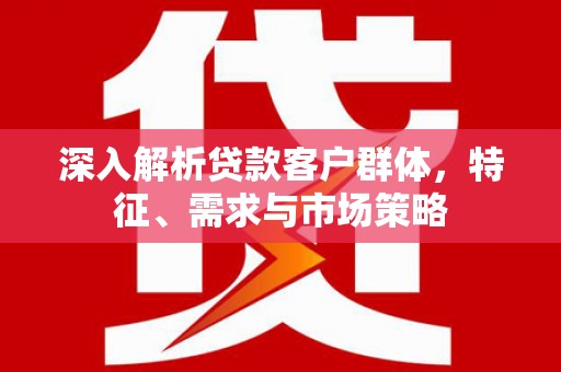 阳泉深入解析贷款客户群体，特征、需求与市场策略