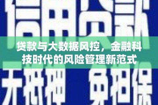 阳泉贷款与大数据风控，金融科技时代的风险管理新范式