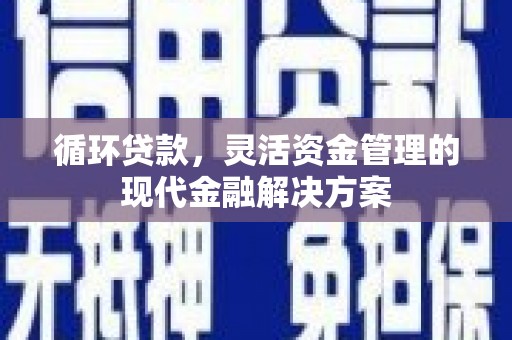 阳泉循环贷款，灵活资金管理的现代金融解决方案
