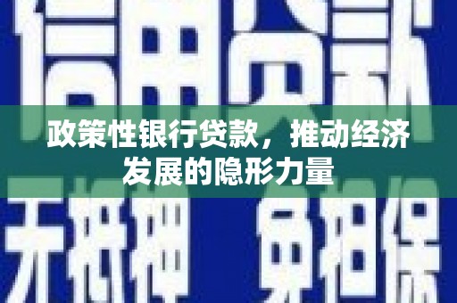 阳泉政策性银行贷款，推动经济发展的隐形力量
