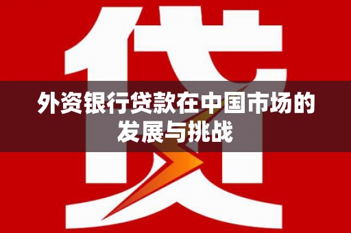 阳泉外资银行贷款在中国市场的发展与挑战