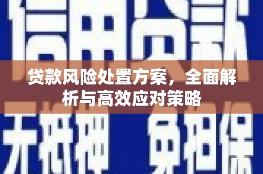 阳泉贷款风险处置方案，全面解析与高效应对策略