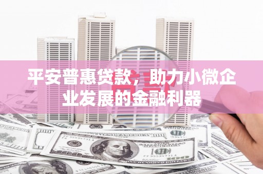 阳泉平安普惠贷款，助力小微企业发展的金融利器