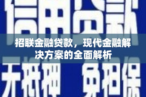 阳泉招联金融贷款，现代金融解决方案的全面解析
