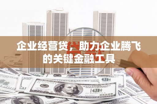 阳泉企业经营贷，助力企业腾飞的关键金融工具