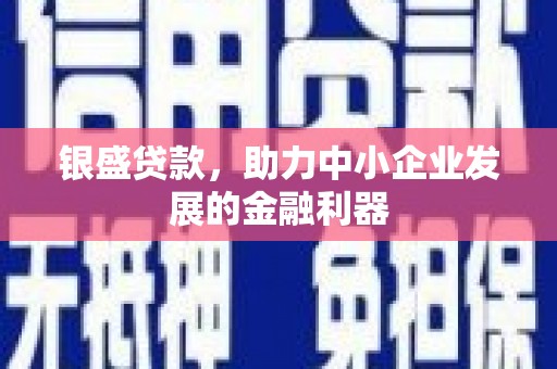 阳泉银盛贷款，助力中小企业发展的金融利器